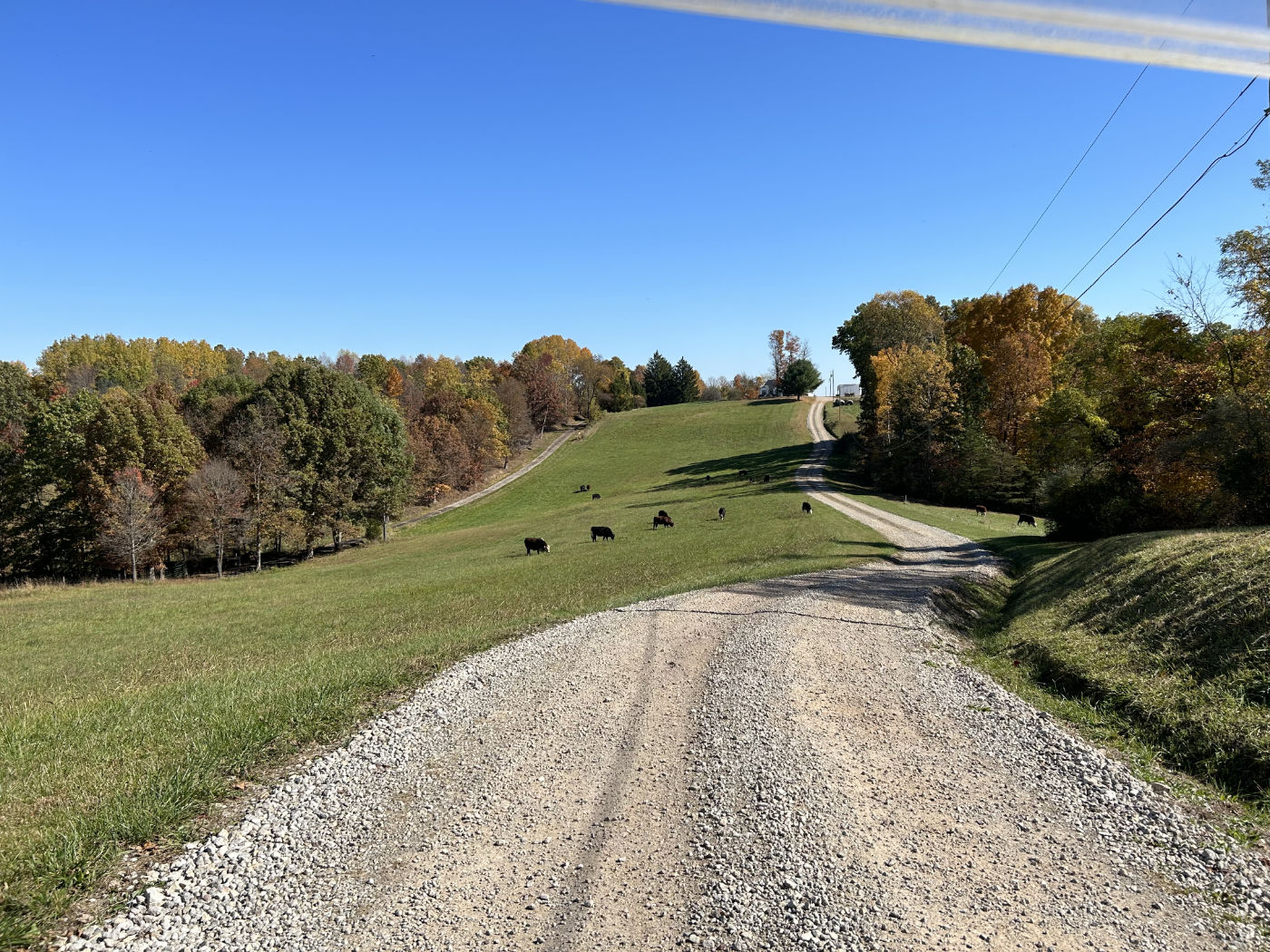 gravel driveway in the country