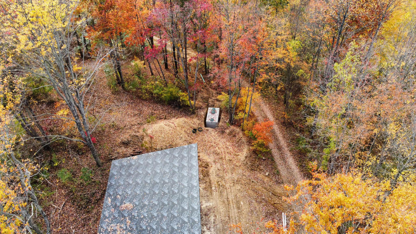 septic tank aerial view
