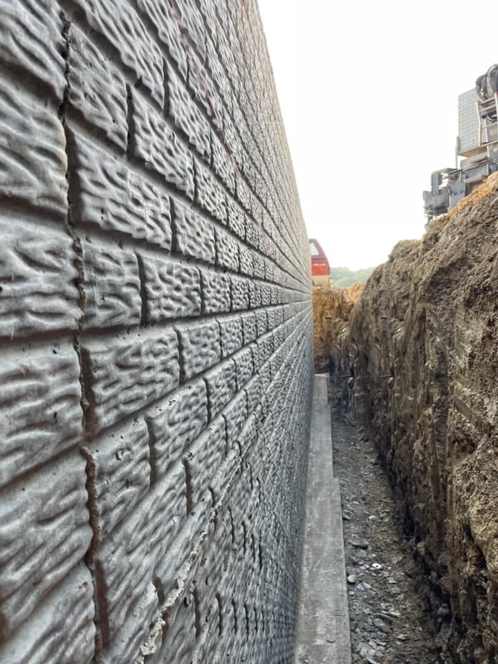 concrete wall up close