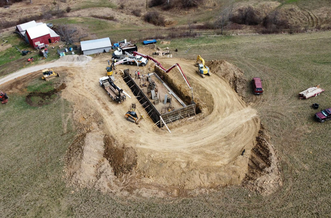 foundation building construction site