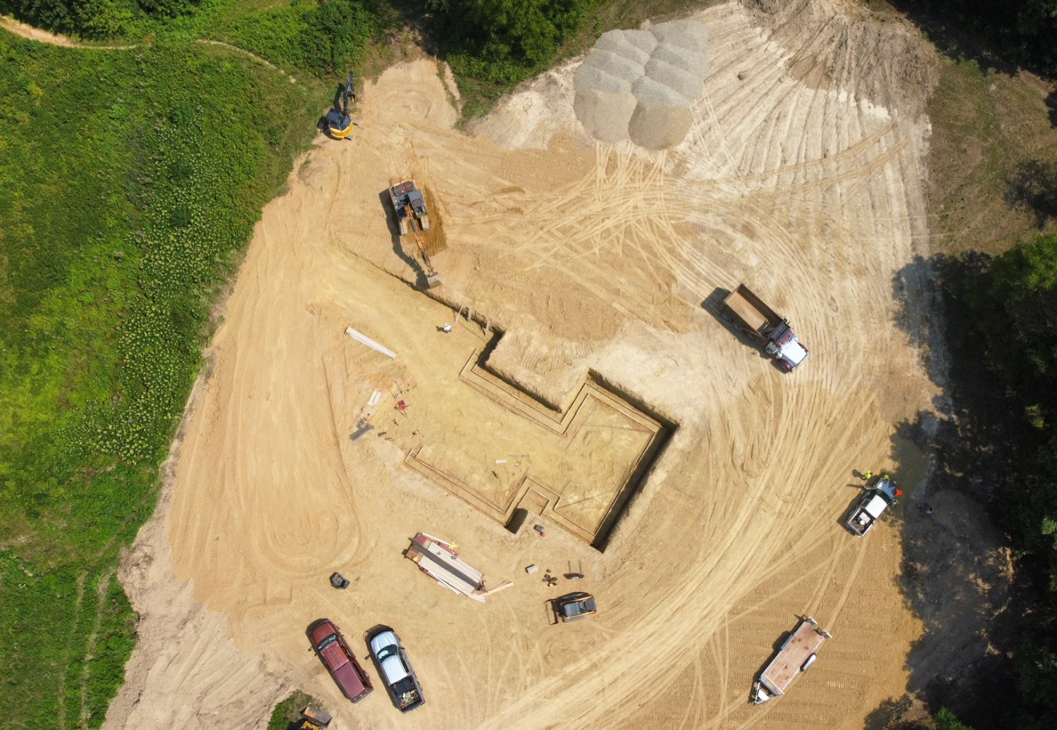 foundation excavation site