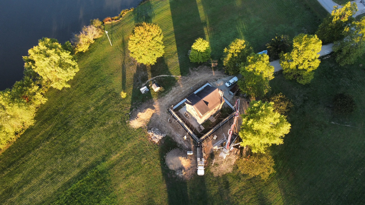 new concrete poured walls for home