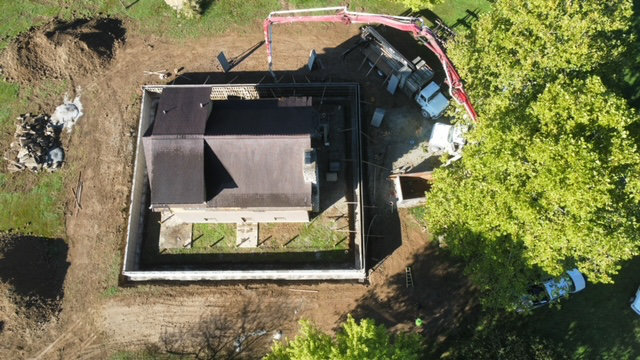 new concrete walls around home