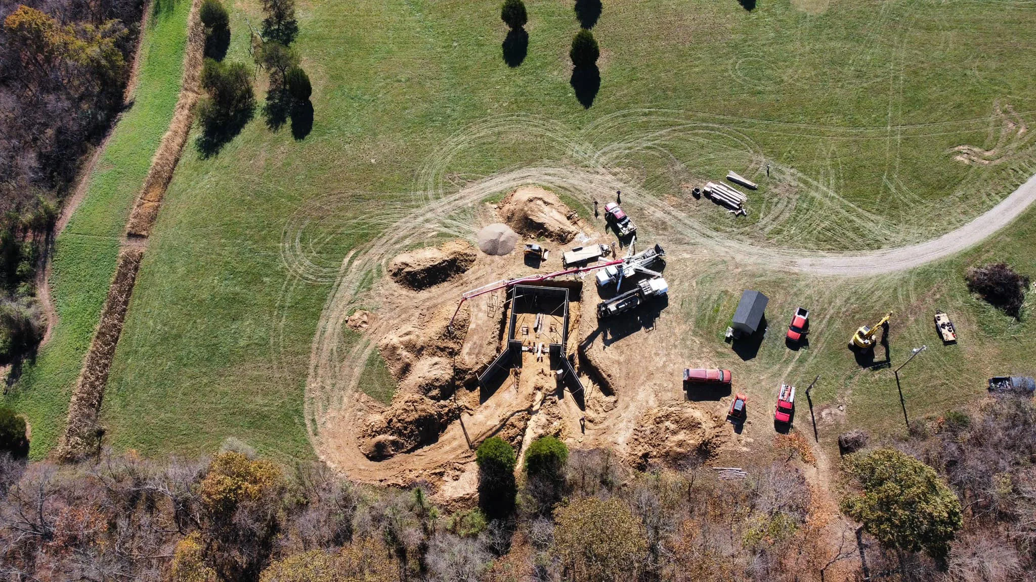 concrete basement and retaining walls